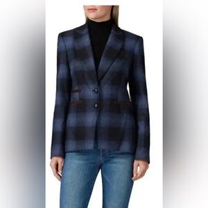 Veronica Beard Navy Checkered Blazer